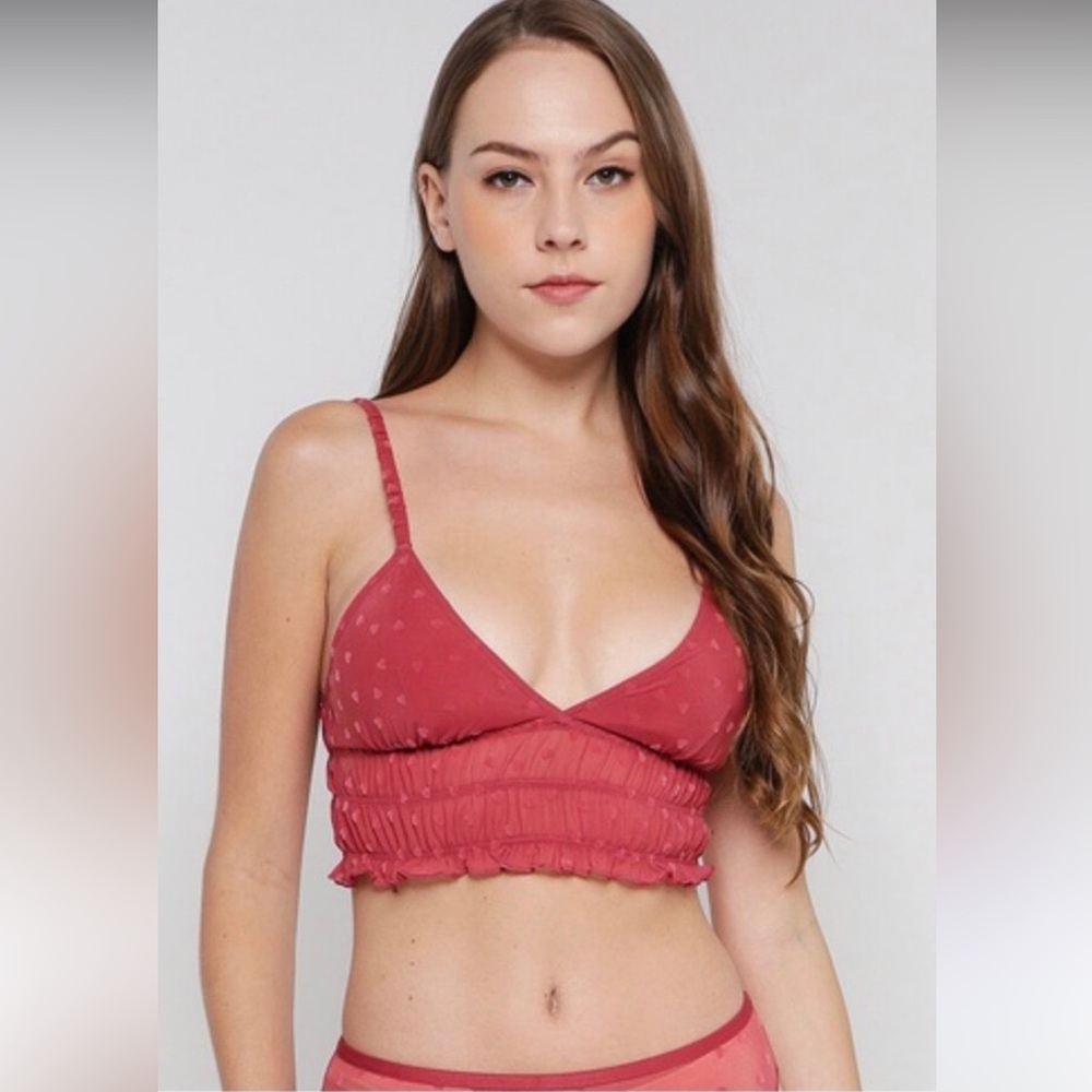 Gilly Hicks (Hollister) heart print bralette top
